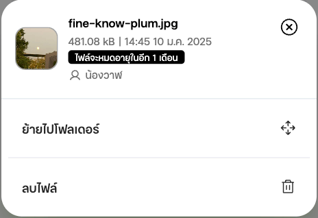 เมนูจัดการไฟล์