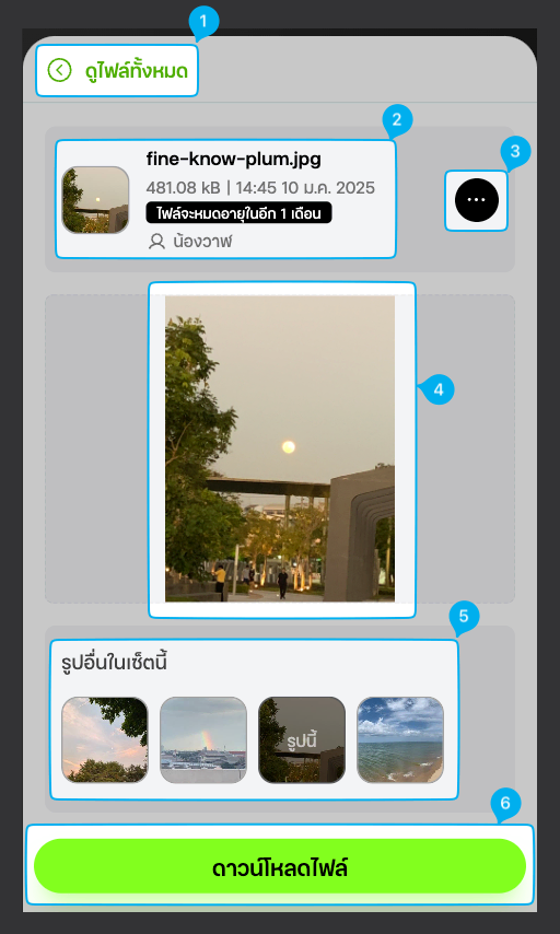 หน้าต่างดูรายละเอียดของไฟล์
